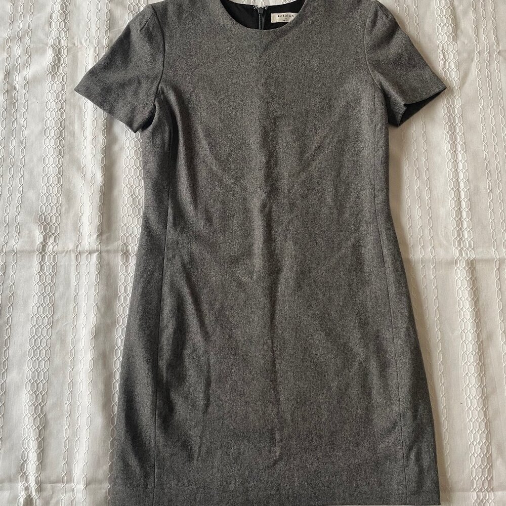Babaton Aritzia Wool Cashmere Shift Mini Dress Heather Grey - Patricio